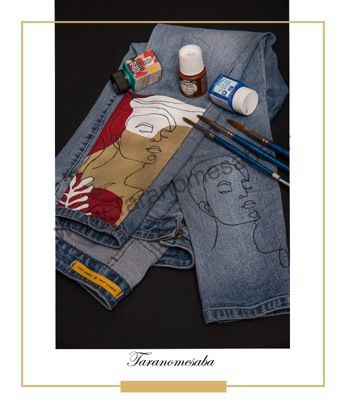 نقاشی روی جین