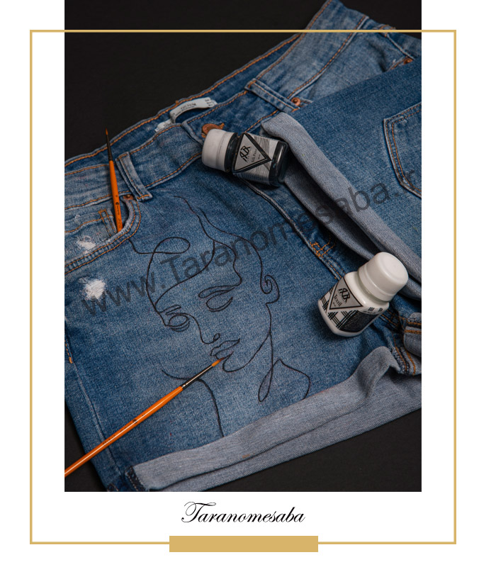 نقاشی روی جین2