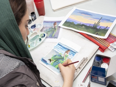 آموزش نقاشی گواش