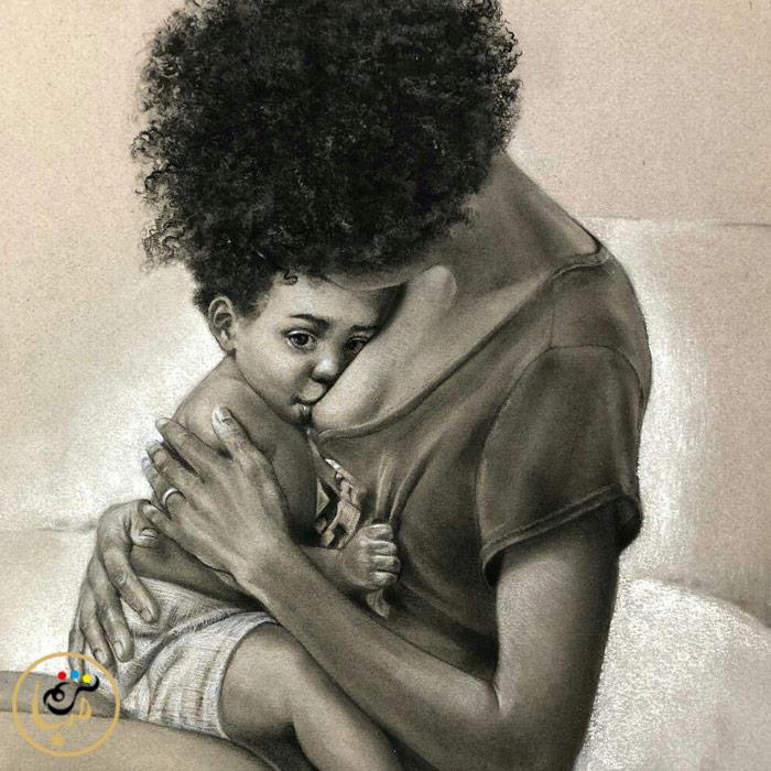 نقاشی سیاه قلم حرفه ای