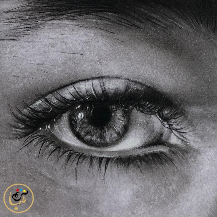 نقاشی سیاه قلم چهره