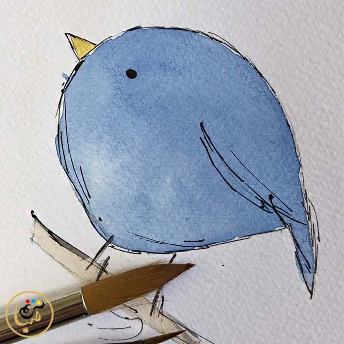 نقاشی آبرنگ کودکانه