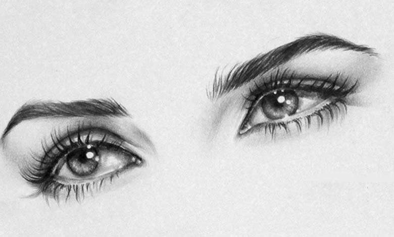 طراحی سیاه قلم چشم