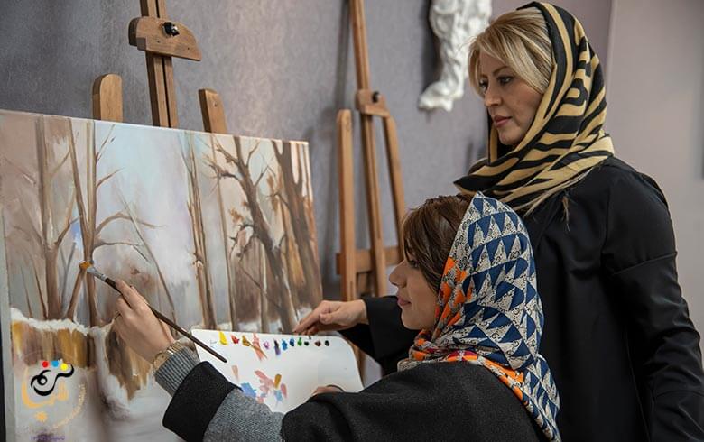 آموزش رنگ روغن