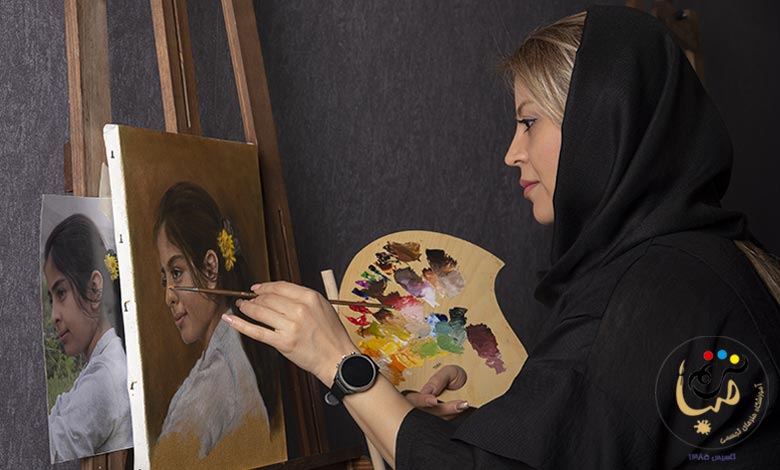 نقاشی رنگ روغن چهره