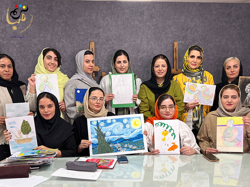نمونه آثار هنرجویان دوره مربیگری نقاشی