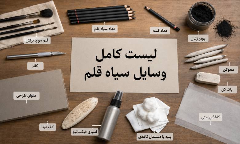 لیست کامل وسایل نقاشی