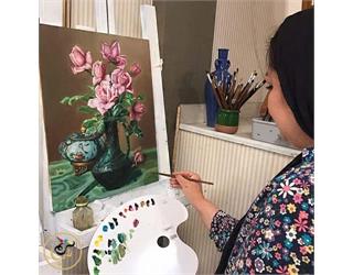 نقاشی رنگ روغن طبیعت