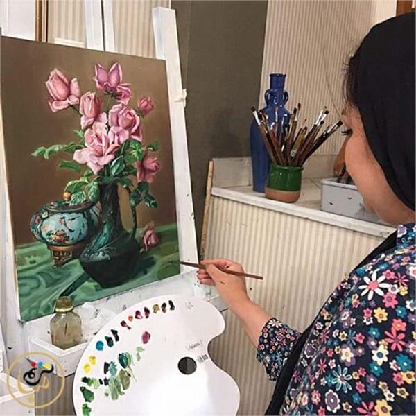 نقاشی رنگ روغن طبیعت