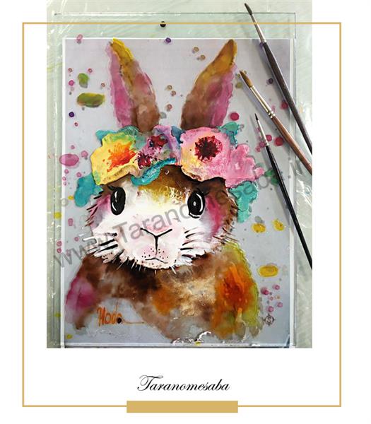 نقاشی  روی شیشه ساده