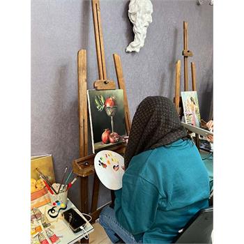 نقاشی رنگ روغن روی بوم