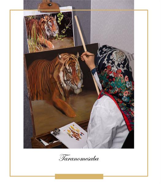 هنرجوی دوره رنگ روغن